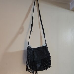 Botkier Black Crossbody Bag with Fringe